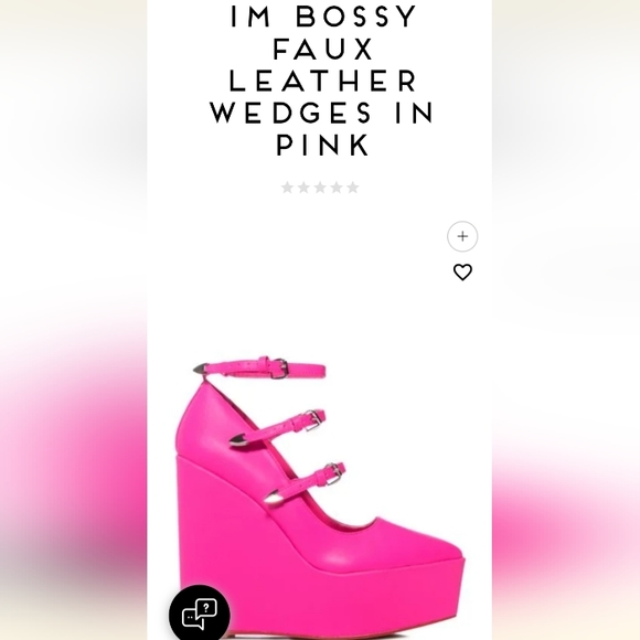SOLDOUT & NEW, Fuchsia platform wedge Mixx Shuz heels, size 10.5 - Picture 2 of 9